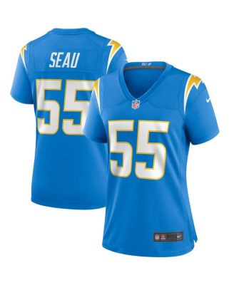 Women's Junior Seau Powder Blue Los Angeles Chargers Game Retired Player Jersey