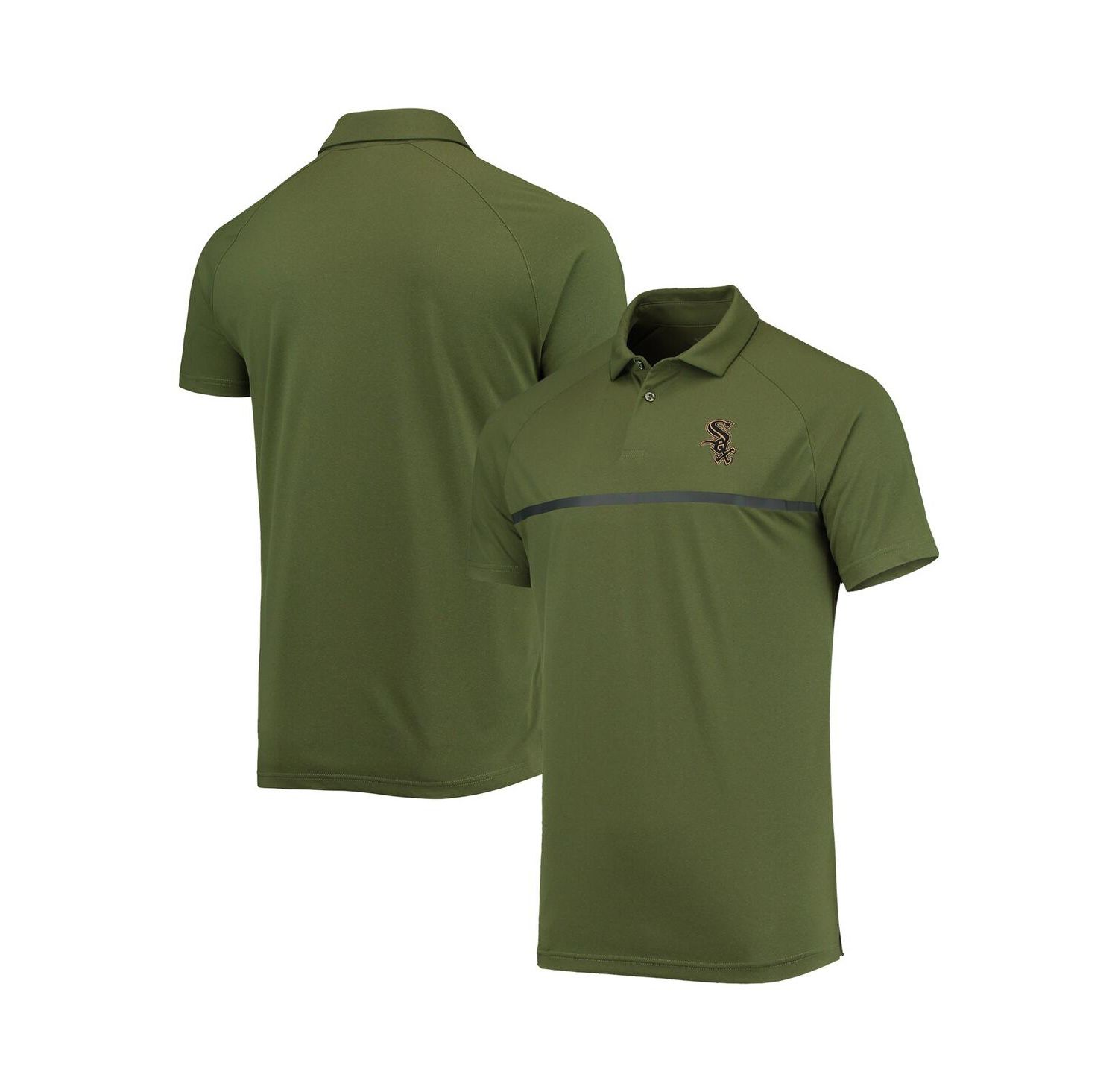 Men's Olive Chicago White Sox Delta Sector Raglan Polo Shirt