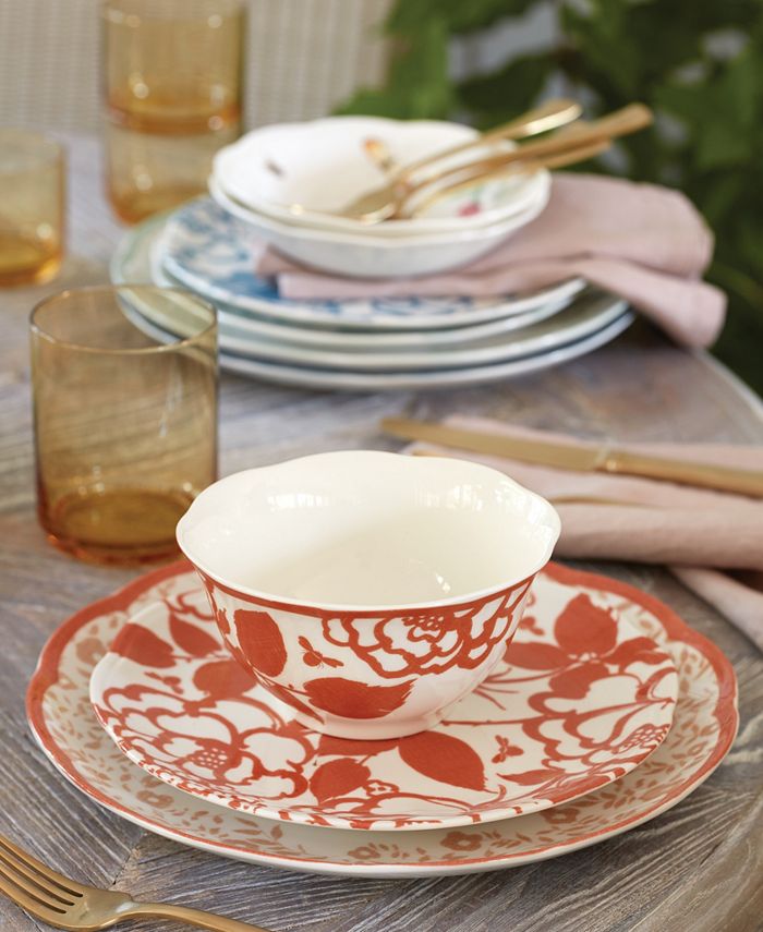 Lenox Butterfly Meadow – Set Da 4 Piatti Piani In Porcellana, Multicolore - 4