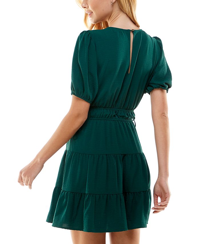 City Studios Juniors' Tiered PuffedSleeve Dress Macy's