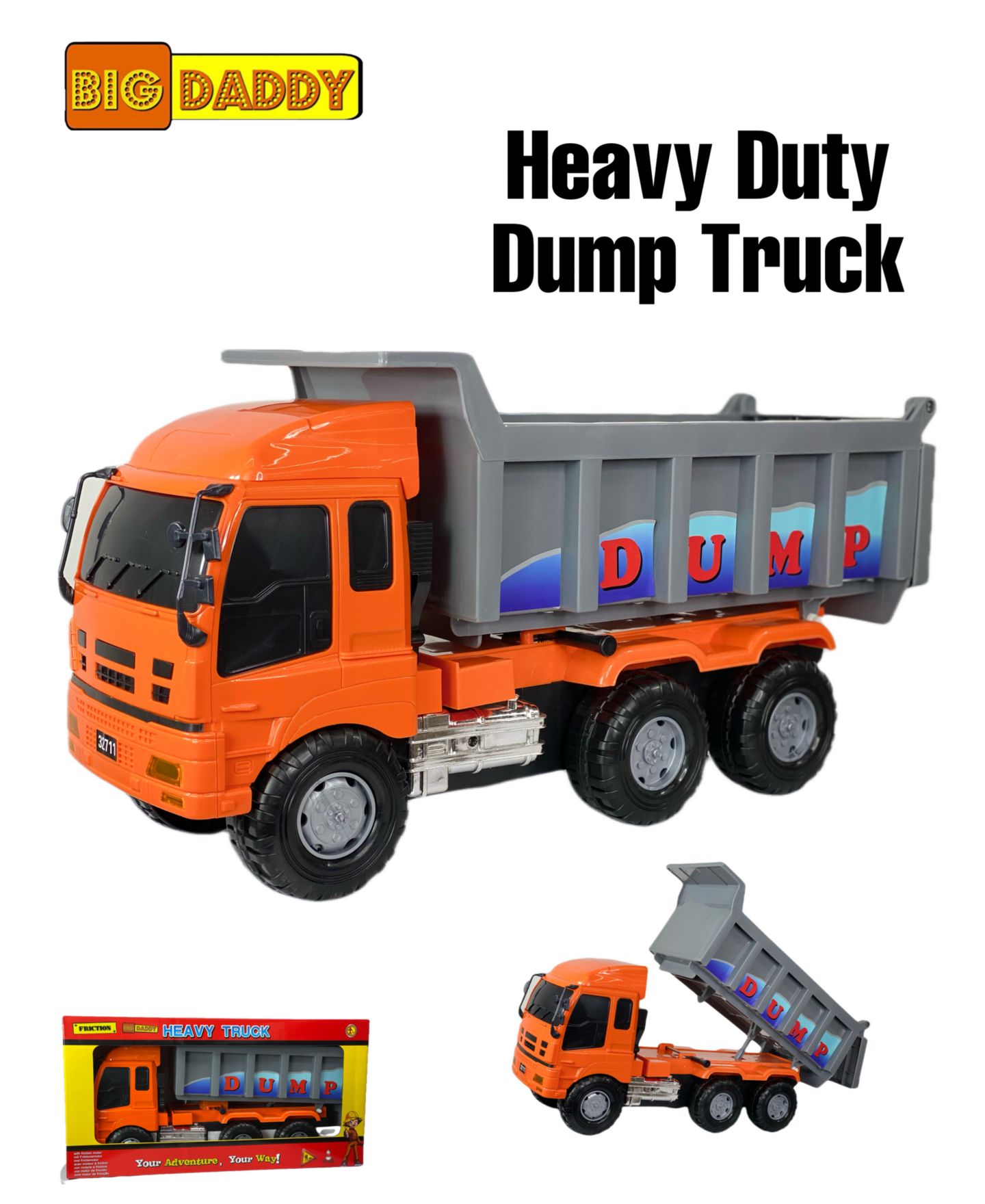Детская игрушка Big Daddy Friction Powered Heavy Duty Dump Truck — фото 4