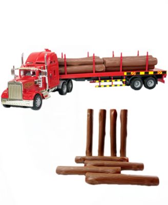 Mag-Genius Big-Daddy Big Rig Lumber Truck with 6 Piece Lumber Toy