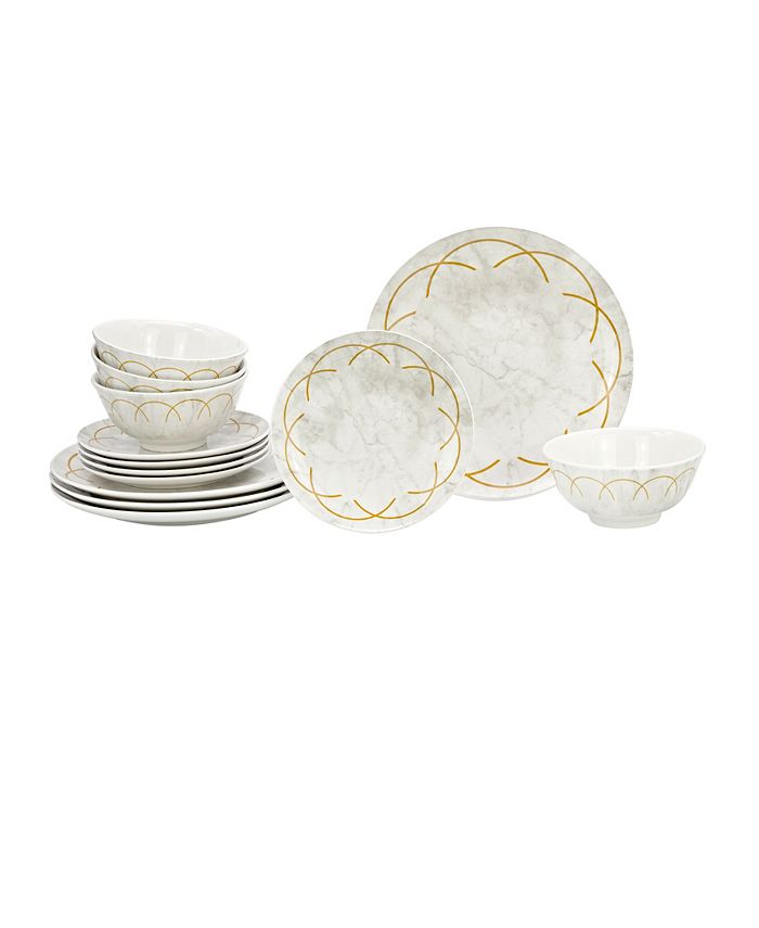 Godinger Rotolo Dinner Plates Salad Plates Bowls Set, 12 Piece Macy's