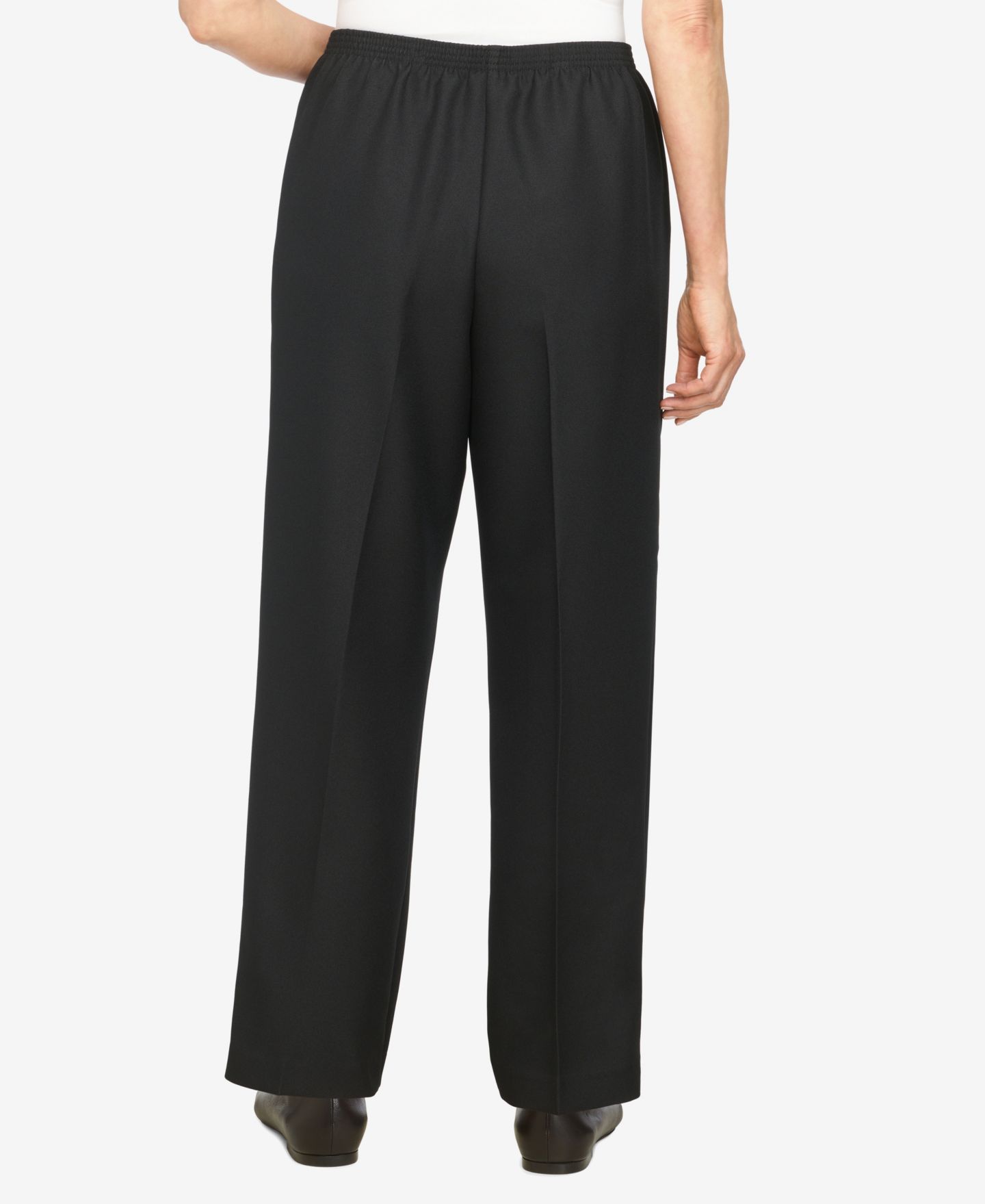 Женские брюки Alfred Dunner Plus Size Classic Pull-On Straight-Leg Average Length, цвет: Чёрный — фото 2