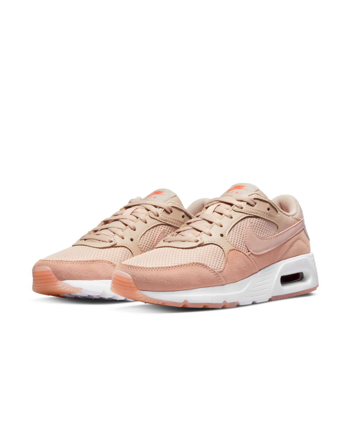 Shop Nike Women's Air Max Sc Casual Sneakers From Finish Line In Stone,rose,white