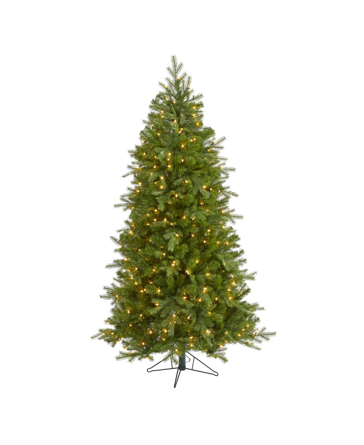 Vienna Fir Artificial Christmas Tree with Lights and Bendable Branches, 72" - Green