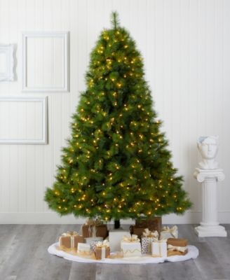 Scotch Pine Artificial Christmas Tree with 600 Clear LED Lights, 96"