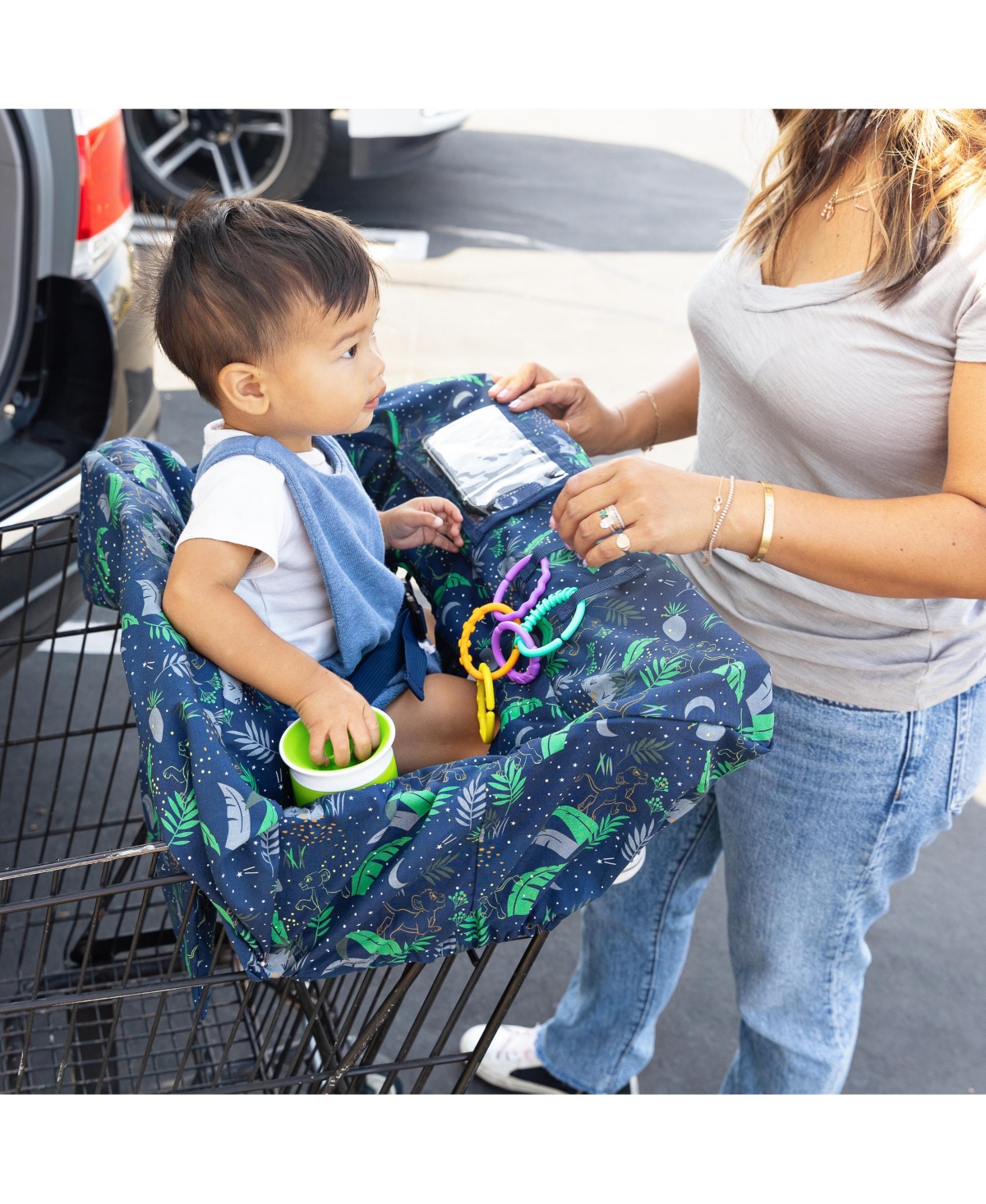 Disney Baby Shopping Cart and High Chair Cover,- Lion King