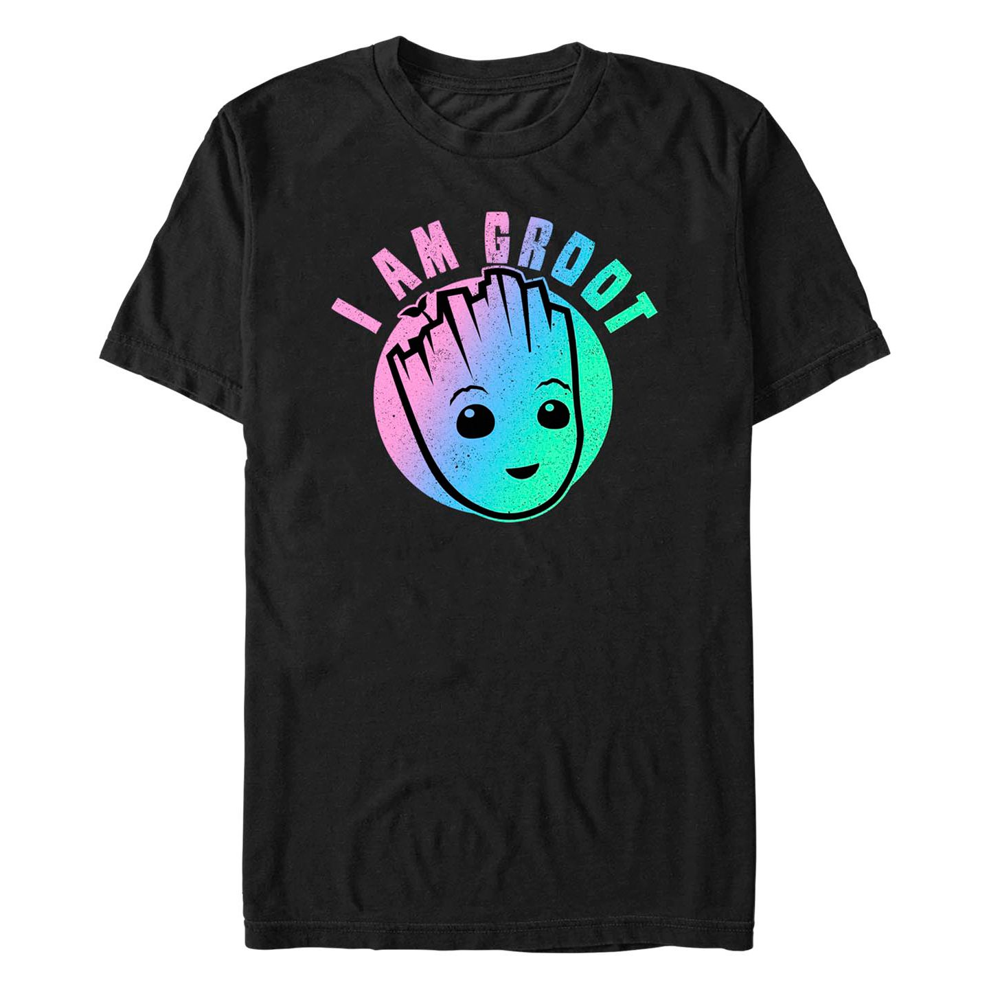 Мужская футболка Fifth Sun Marvel Film I am Groot Round Short Sleeve, цвет: Чёрный — фото 1
