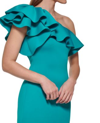 Eliza J Ruffled One-Shoulder Gown & Reviews - Dresses - Women - Macy's