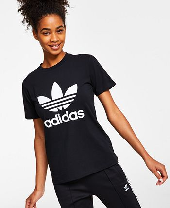 Eik Allergisch kennis adidas Women's Trefoil Logo T-Shirt, XS-4X - Macy's