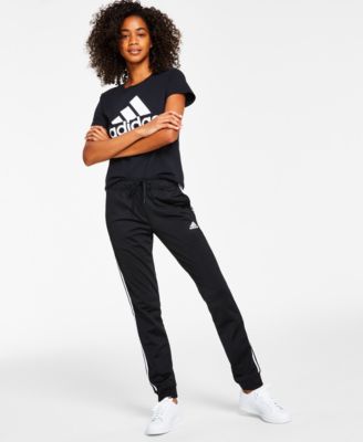 Women's Essentials Warm-Up Slim Tapered 3-Stripes Track Pants, XS-4X