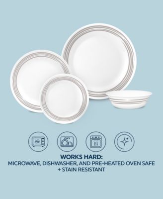 Brushed 16 Pc. Dinnerware Set, Service for 4