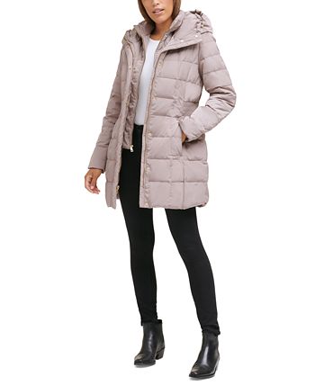 Cole Haan Women's Belted Pillow-Collar Puffer Coat - Macy's