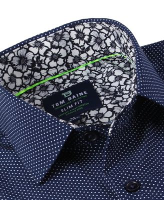 Men's Slim Fit Short Sleeve Performance Button Down Dress Shirt