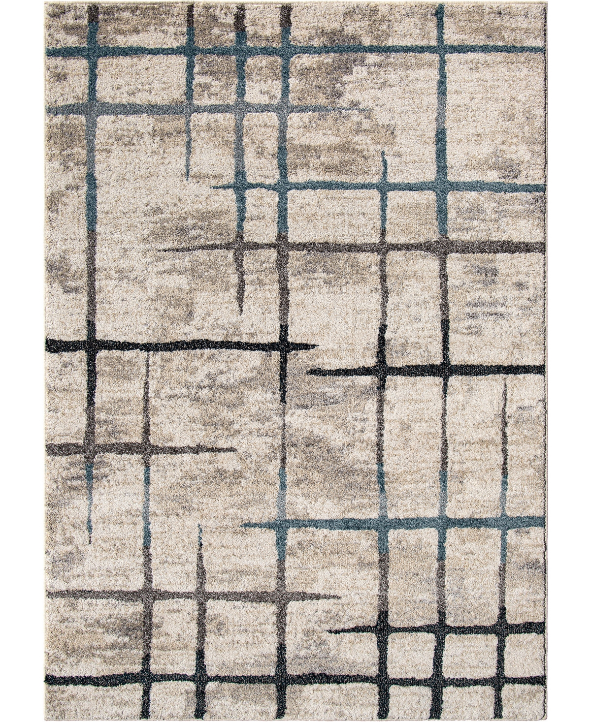 Edgewater Living Bijou Modern Quilt 7'10in x 10'10in Area Rug - Multi, Beige