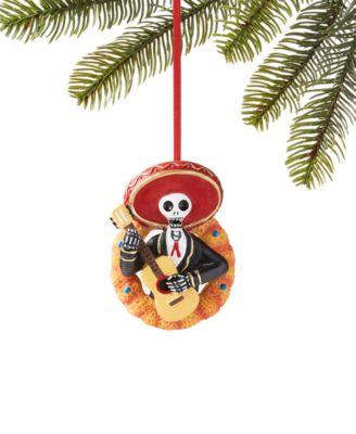 Holiday Lane - Day of the Dead Guitar-Playing Skeleton Ornament