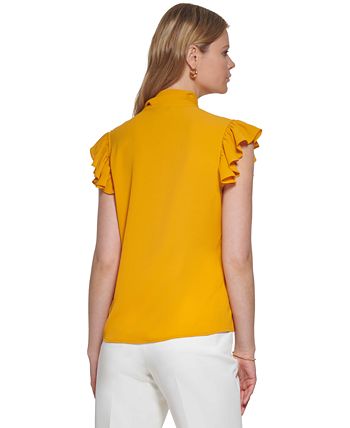 Tommy hilfiger tie neck blouse store