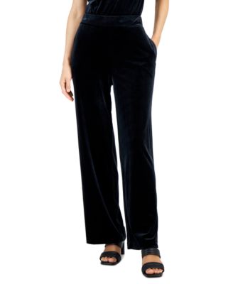 Alfani - Women's Velvet Wide-Leg Pull-On Pants