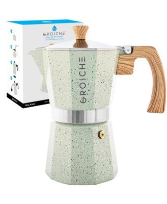 MILANO Stone Stovetop Espresso Maker Moka Pot 9 Cup, 15.2 Oz