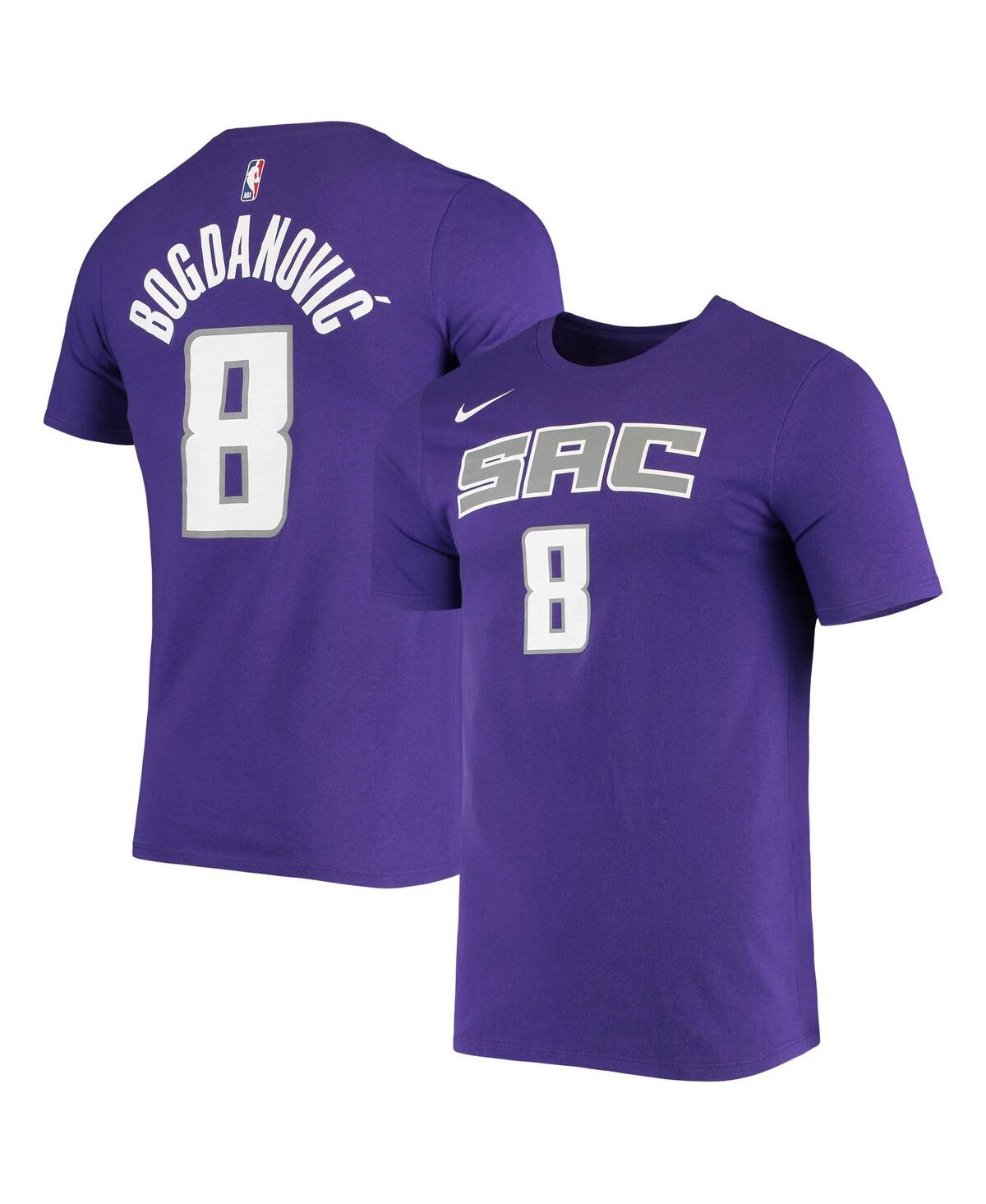 Shop Nike Men's  Bogdan Bogdanovic Purple Sacramento Kings Name And Number Performance T-shirt