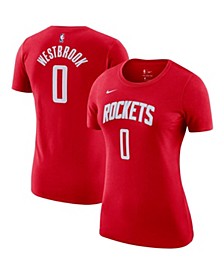 Macys Women Sport & Swimwear Sportswear Sports T-shirts Womens Russell Westbrook Houston Rockets Name and Number T-shirt 