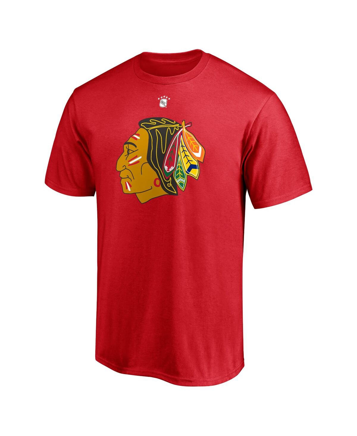 Fanatics Men's  Bobby Hull Red Chicago Blackhawks Authentic Stack Retired Player Nickname And Number In Red