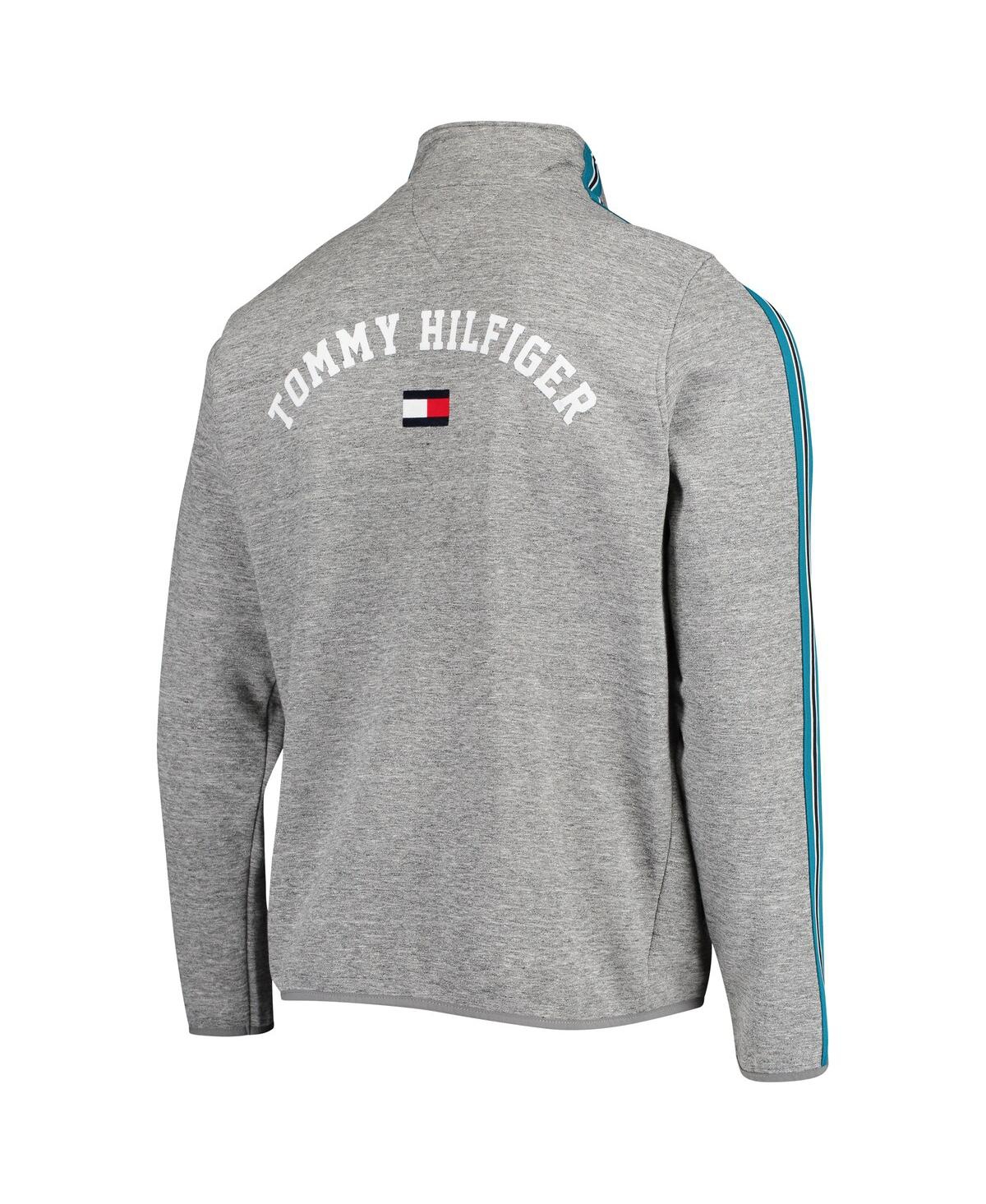 Shop Tommy Hilfiger Men's  Heathered Gray San Jose Sharks Mario Quarter-zip Jacket