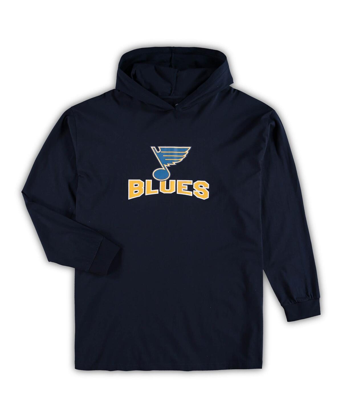 Concepts Sport Men's  Navy St. Louis Blues Big And Tall Pullover Hoodie And Joggers Sleep Set In Navy