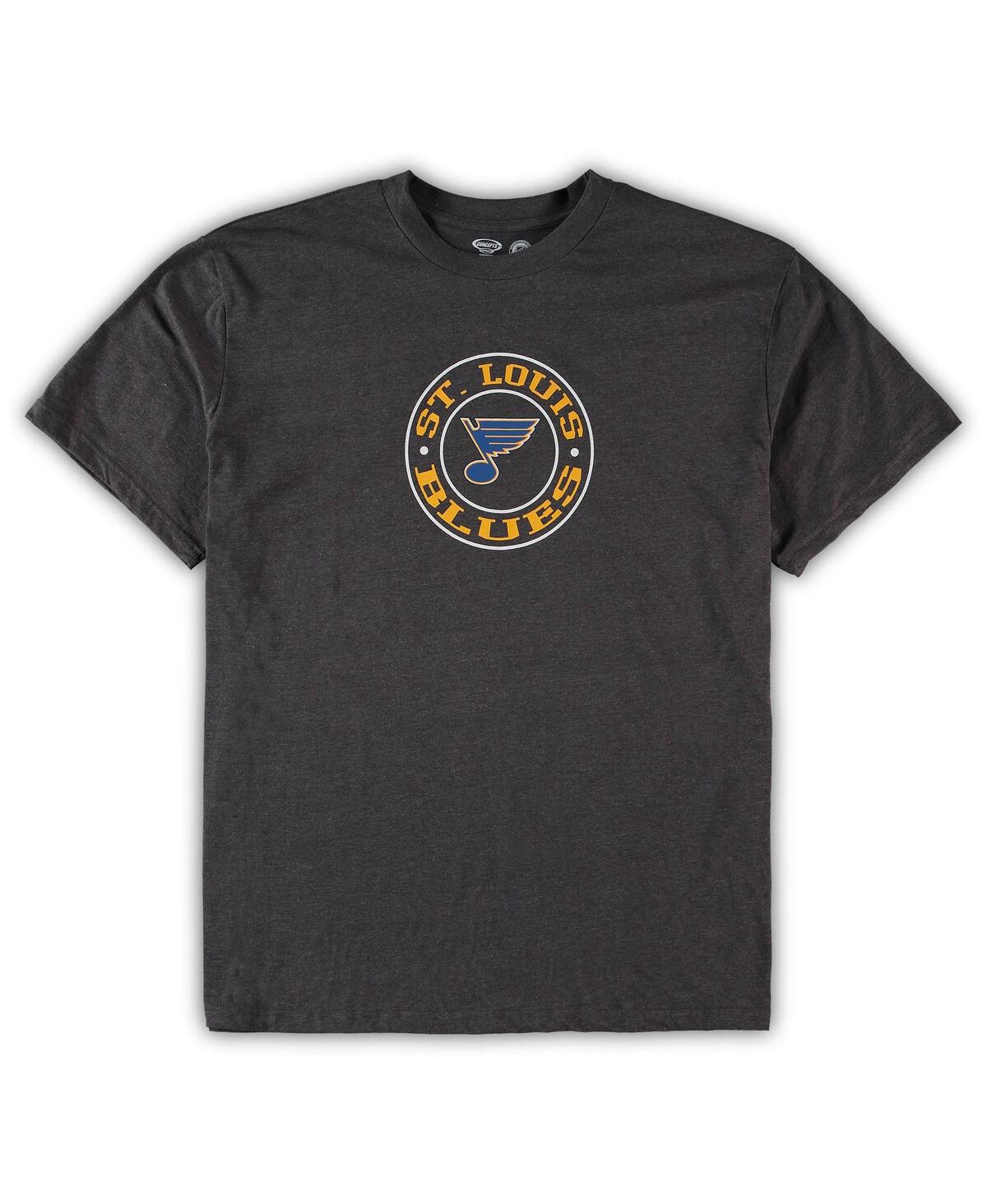 Shop Concepts Sport Men's  Blue, Heathered Charcoal St. Louis Blues Big And Tall T-shirt And Shorts Sleep  In Blue,heathered Charcoal