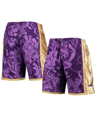 Men s Mitchell Ness Purple Los Angeles Lakers Hardwood Classics Lunar New Year Swingman Shorts Macy s