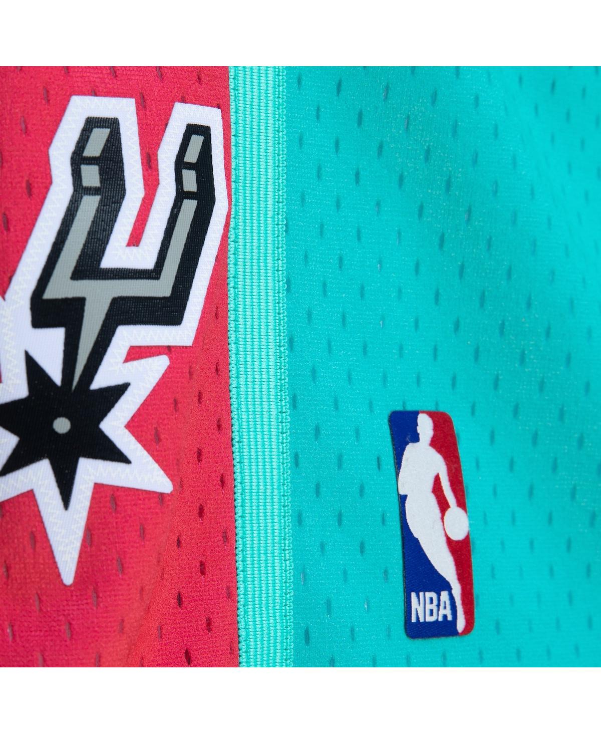 Men's Mitchell & Nessand Teal San Antonio Spurs 1998/99 Hardwood Classics Fadeaway Reload 3.0 Swingman Shorts - Pink, Teal