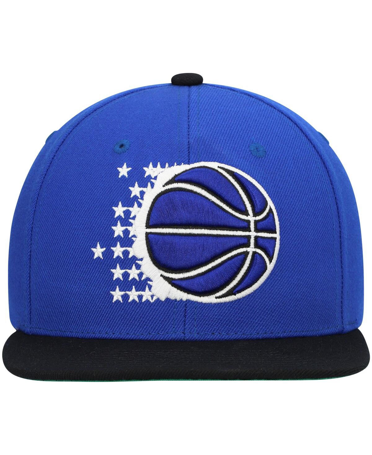 Mitchell & Ness Men's  Blue, Black Orlando Magic Hardwood Classics Team Two-tone 2.0 Snapback Hat In Blue,black