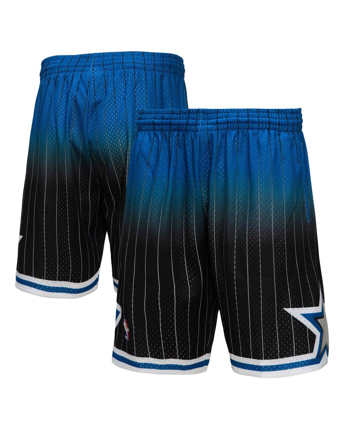 Men's Mitchell & Nessand Black Orlando Magic 1994/95 Hardwood Classics Fadeaway Reload 3.0 Swingman Shorts - Royal, Black