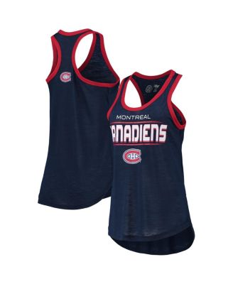 Women's Navy Montreal Canadiens Showdown Slub Racerback Tank Top
