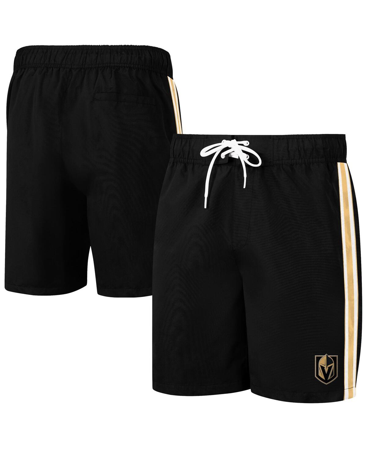 Shop G-iii Sports By Carl Banks Men's  Black Vegas Golden Knights Sand Beach Swim Shorts