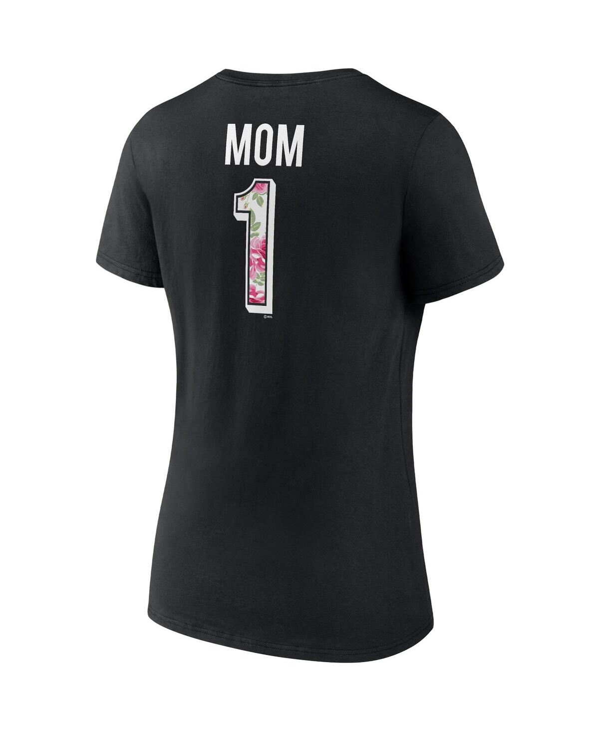 Fanatics Branded Black Pittsburgh Penguins Team Mother's Day V-neck T-shirt In Black