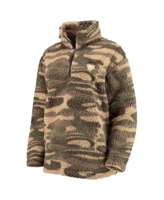 Women's Camo Pittsburgh Penguins Sherpa Quarter-Zip Jacket