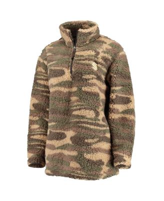 Women's Camo Seattle Kraken Sherpa Quarter-Zip Jacket