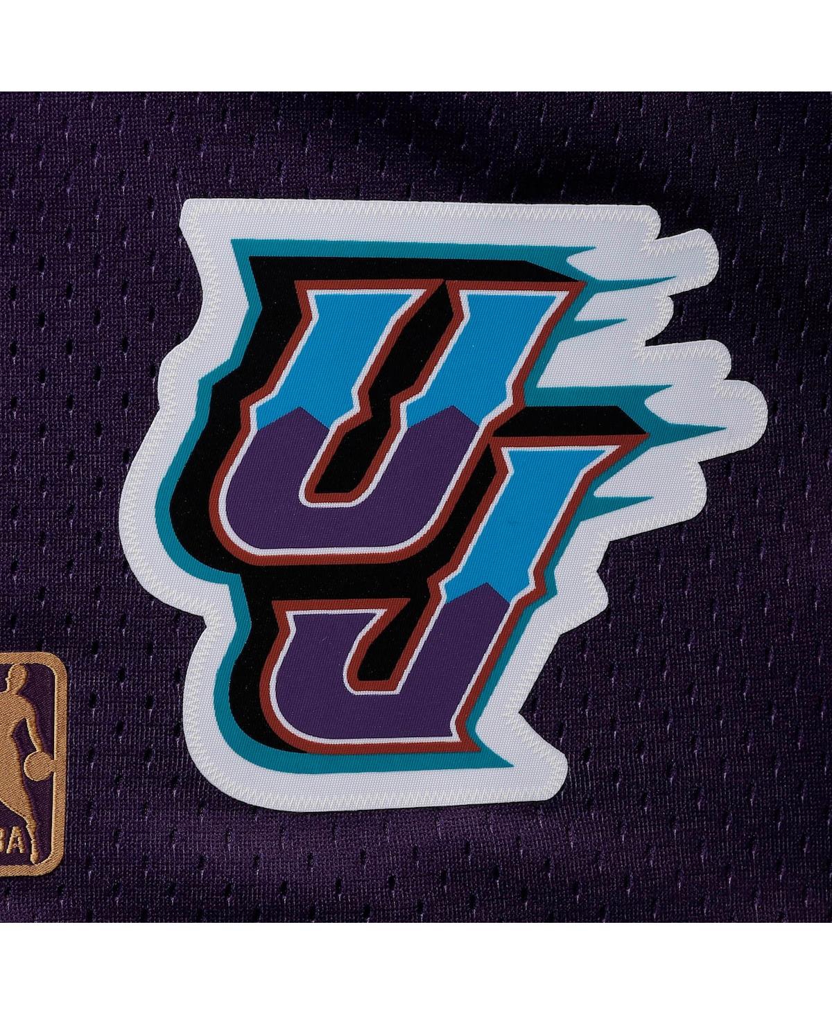 Mitchell & Ness Men's  Purple Utah Jazz Hardwood Classics Primary Logo Swingman Shorts In Purple