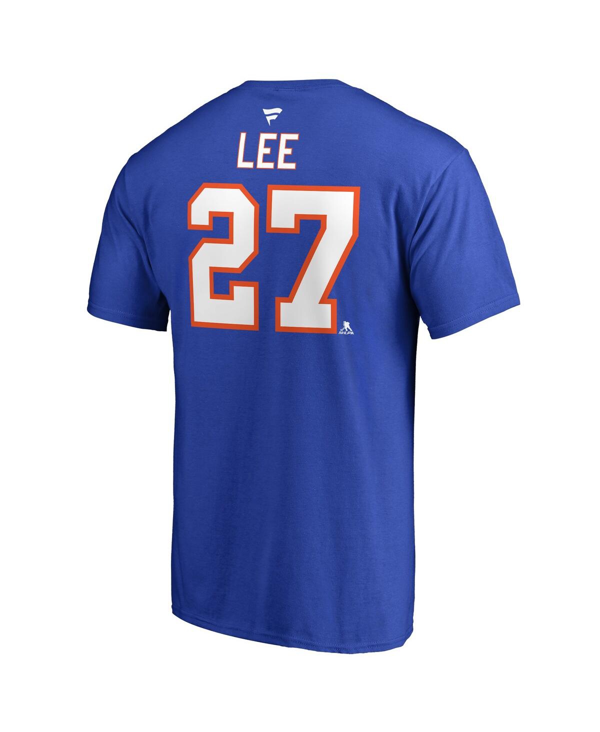 Men's Fanatics Anders LeeNew York Islanders Name and Number T-shirt - Royal