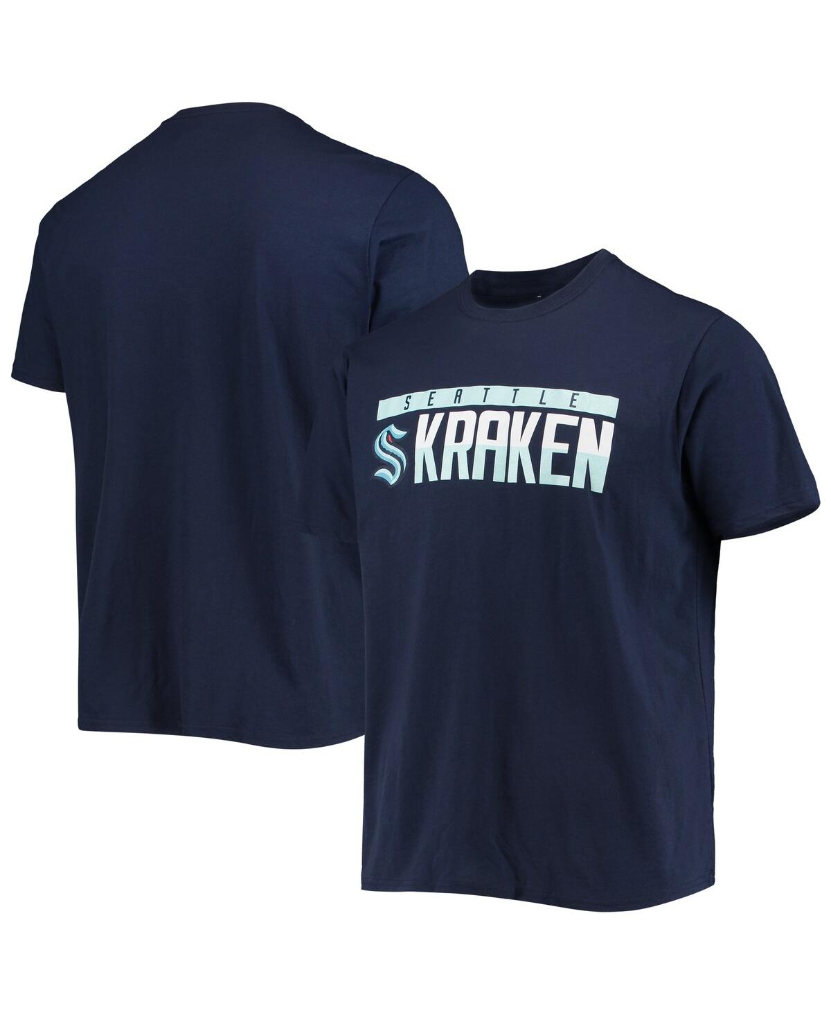 Shop Levelwear Men's  Navy Seattle Kraken Richmond Wordmark T-shirt