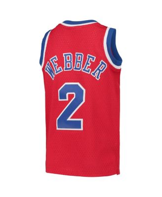 Big Boys Chris Webber Red Washington Bullets 1994-95 Hardwood Classics Swingman Jersey