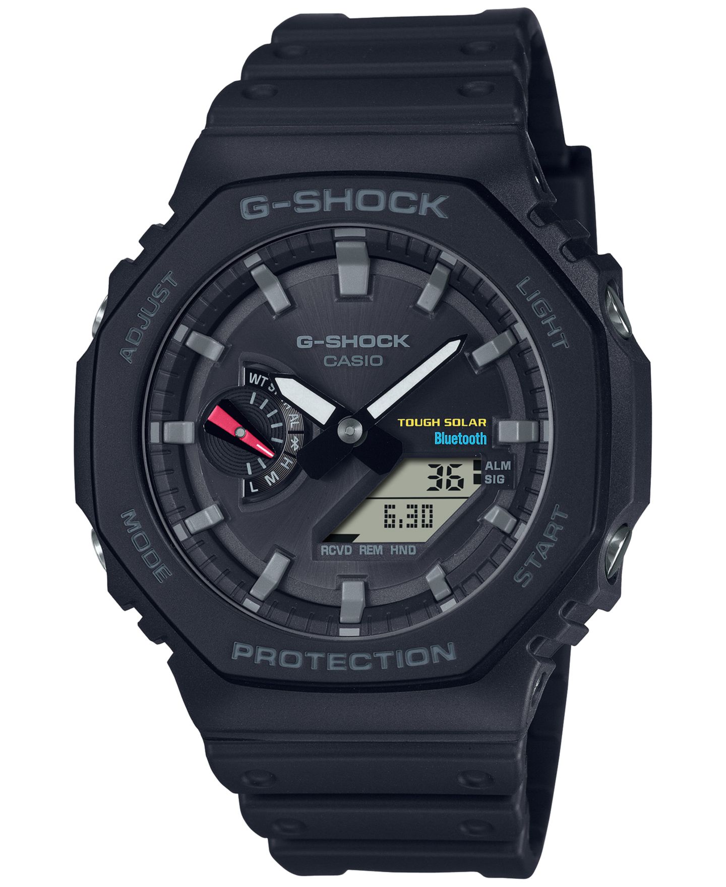 Мужские часы G-Shock Analog Digital Black Resin Strap Watch 46mm, GAB2100-1A — фото 1
