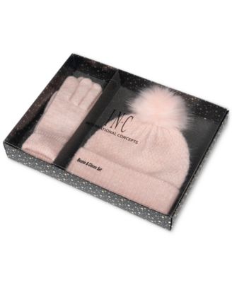 INC International Concepts - Women's Glitter Beanie & Glove Set