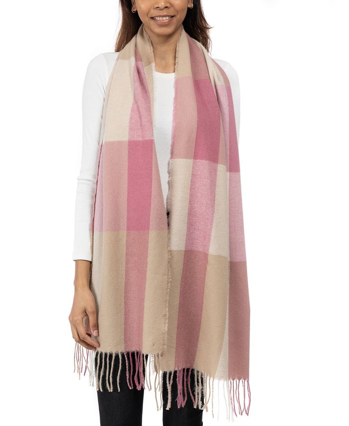 Jenni Women s Wide Plaid Feather Soft Scarf Created for Macy s