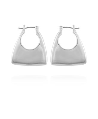 Серьги-кольца Vince Camuto с застежкой-сумочкой серебристого цвета