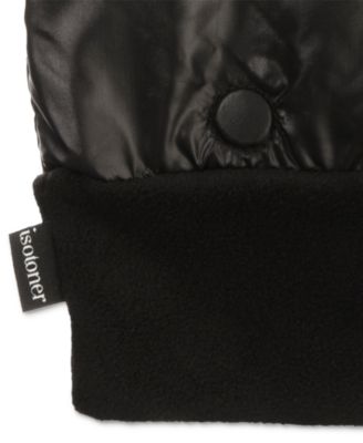 Isotoner Signature Insulated Water Repellent Quilted Flip Mittens
