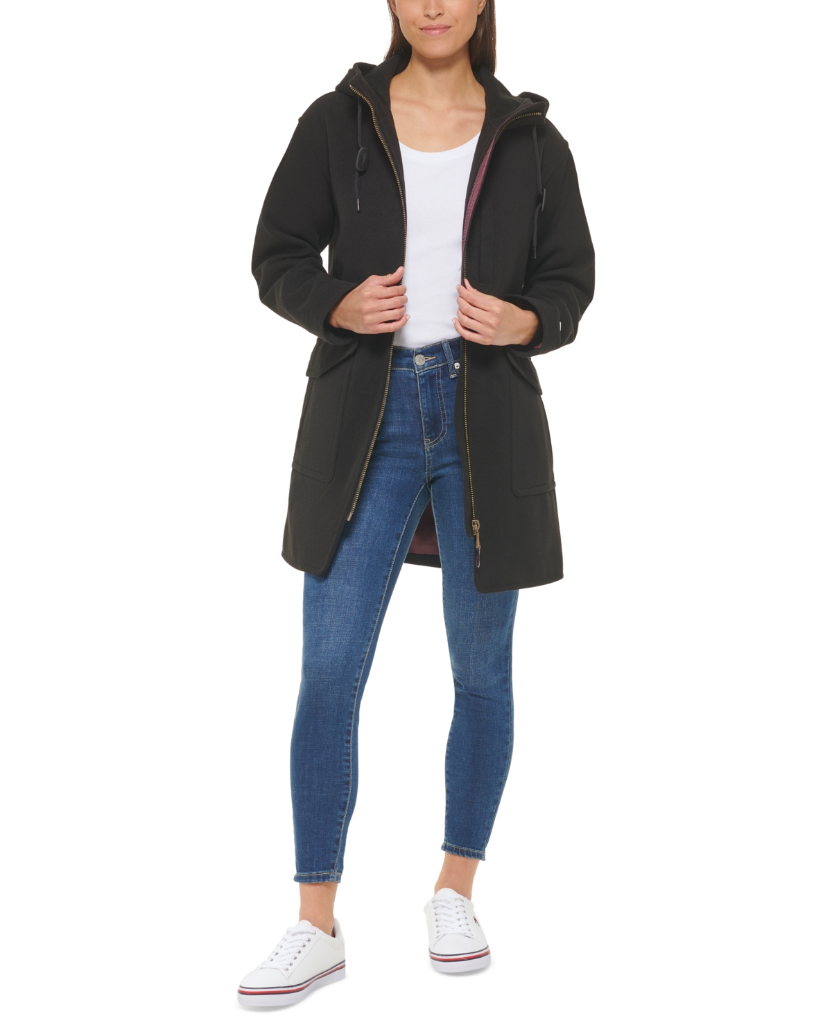 Tommy Hilfiger Women's Zip Front Hooded Coat
