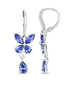 Dangling Earrings in Sterling Silver with Tanzanite